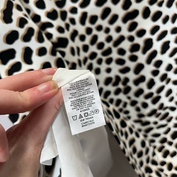 Ann Taylor Women’s Brown White Leopard Animal Print Short Sleeve T Shirt Dress - Picture 7 of 11